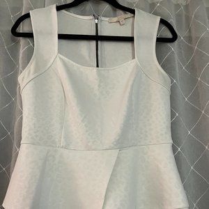 white guess peplum tank top size large